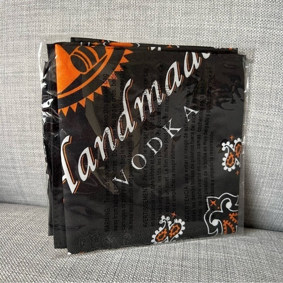 Tito’s Handmade Vodka Bandana New in Package Black and Orange Accessory - Picture 4 of 4